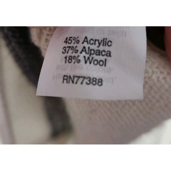 J Crew Alpaca Merino Wool Blend V Neck Cardigan Sweater, Ivory Gray, M - Picture 6 of 6